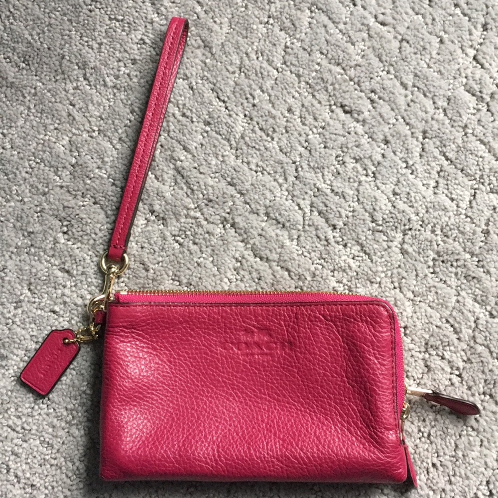 Pink Coach Wristlet